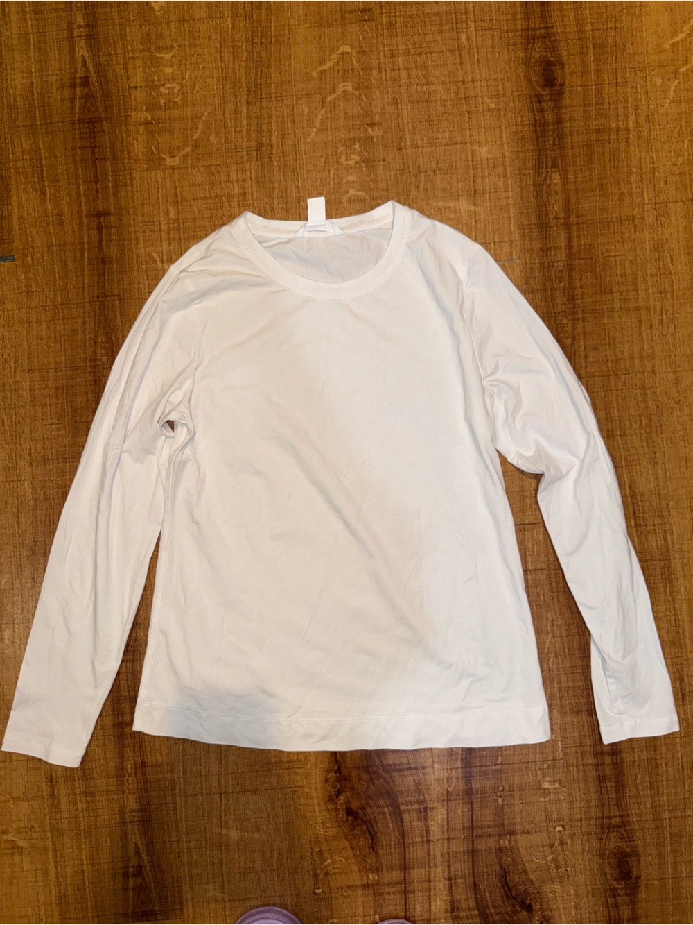Athleta White Crewneck Long Sleeve